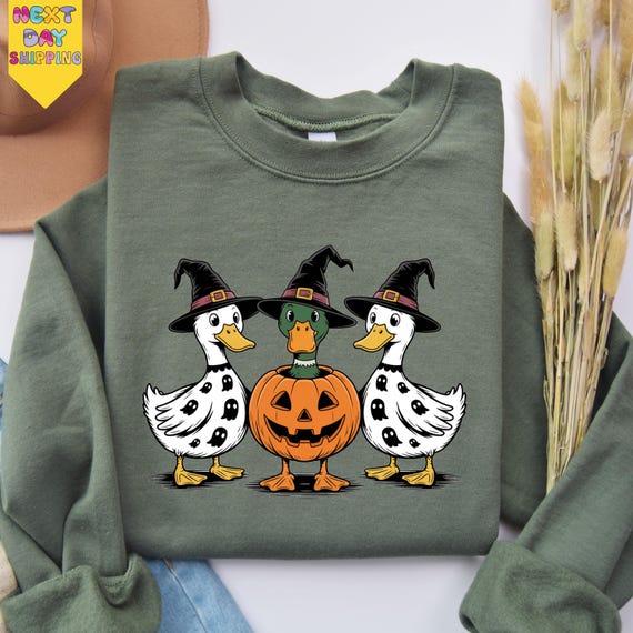 Boo Ghost Goose Sweatshirt, Funny Skeleton Goose Halloween Sweatshirt, Pumpkin Goose Hoodie, Cute Fall Spooky Tee, Fall Funny Tee