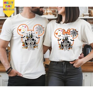 Custom Halloween Disney shirt, Group Halloween Disneyland shirts, Disneyland Trip 2025 Family Mickey Halloween Shirt, Halloween Costume Kids