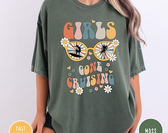 Comfort Colors® Girls Gone Cruising T-shirt, Cruise Matching Shirt, Girls Cruise Vacation Outfit, Friends Cruise Trip Tee, Girls Trip Gift