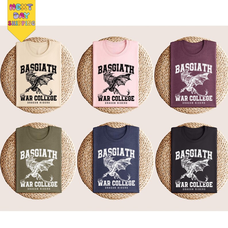a group of t - shirts with different designs on them