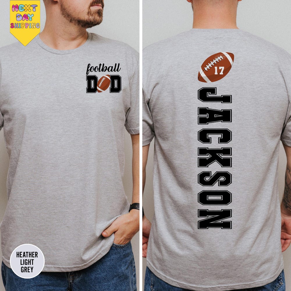 Football Dad Shirt, Custom Football Game Day Shirt, Fathers Day Gift, Football Dad Gift, Fathers Day Shirt, Football Season, Father'S Day Bespoketshirt