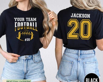 Personalized Football Mom Shirt for Game Day,Custom Football Gift,Women Football Shirt,Football Season Shirt,Game Day Shirt Women, Football