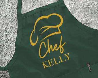 Customized Apron, Chef Printed Apron, Printed Kitchen Apron for Women & Men, Personalized Gift, Cute Apron For Women Men, Printed Apron,