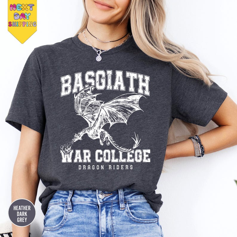 a woman wearing a black shirt with a dragon on it