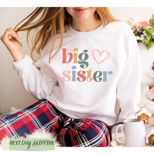 Big Sister Sweatshirt, Baby Shower Gift, Promoted To Big Sister, Big Sister Toddler Shirt, Cute Announcement Kids Shirt, Big Sister Gift