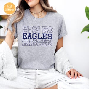 Team Mascot Shirt, Eagles Team Shirt, Eagles Football Shirt, Eagles Fan Shirt, Eagles School Shirt, Eagles School Spirit, Eagle Mascot Shirt image 2