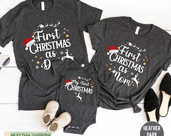 First Christmas of Family Shirt, Our First Christmas Shirt, Personalized First Christmas Family Matching Shirt, My First Christmas Shirt