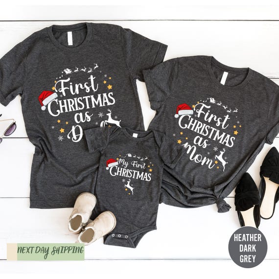 First Christmas of Family Shirt, Our First Christmas Shirt, Personalized First Christmas Family Matching Shirt, My First Christmas Shirt