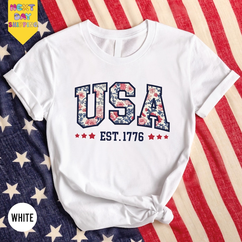 a t - shirt with the word usa printed on it