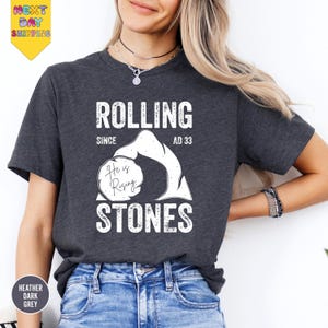 Camiseta de Jesús de Pascua, camiseta de los Rolling Stones, camiseta cristiana de Pascua, camiseta cristiana, camiseta de Él ha resucitado, camiseta con versículo bíblico, regalo divertido de Pascua