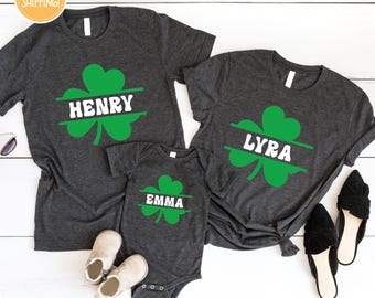 Custom St Patrick's Day Shirt, Custom Name Tees, Personalized Lucky Shirt, Irish Shirt, St. Patrick's Day Shirt, Family St Patrick's Day Tee