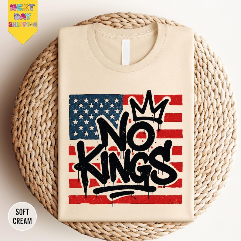 a t - shirt with the words no kings on it