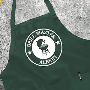 Grill Master Apron, BBQ Apron, Grill Apron, Personalized Apron, Grill Dad Gift, Great Chef, Apron For Men, Barbeque Apron, Grilling Apron