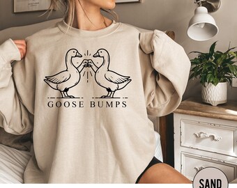 Goose Bump Sweatshirt, Goose Sweater, Christmas Shirt, Greetings Sweater,Gift for Goose Lover,Couple Tee, Christmas Sweatshirt