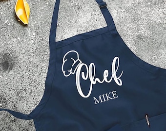Customized Apron, Chef Printed Apron, Printed Kitchen Apron for Women & Men, Personalized Gift, Cute Apron For Women Men, Printed Apron,