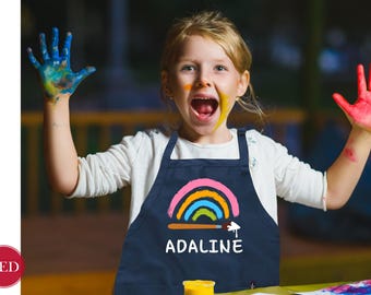 Personalized Art Party Apron, Paint Apron, Child Apron, Birthday Apron, Paint Party Apron, Custom Kid's Apron, Custom Paint Apron for Child