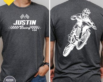 Custom Racing Shirt, Motocross Shirt, Funny Pit Crew Outfit, Matching Family Personalized Last Name Racing Shirt, Motomom Gift, Racing Shirt