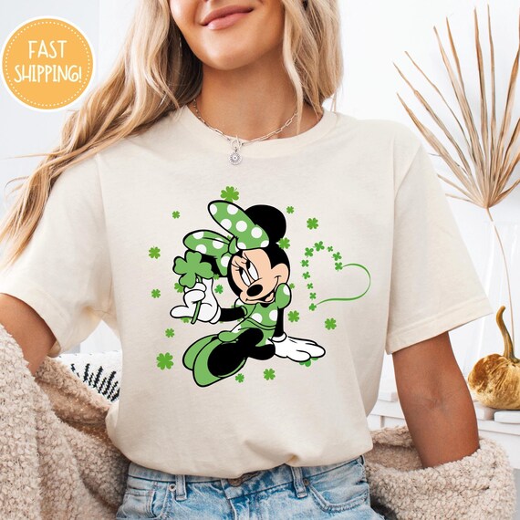 Minnie Mouse Patrick's Day Shirt, Disney St. Patrick's Day Tee, Disney Lucky Shirt Tee, Disney Irish Shirt Tee, Four Leaf Shirt