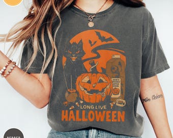 Comfort Colors® Retro Halloween Shirt, Long Live Halloween,Vintage Halloween Shirt,Retro Halloween, Fall Apparel,Spooky Season Pumpkin Shirt