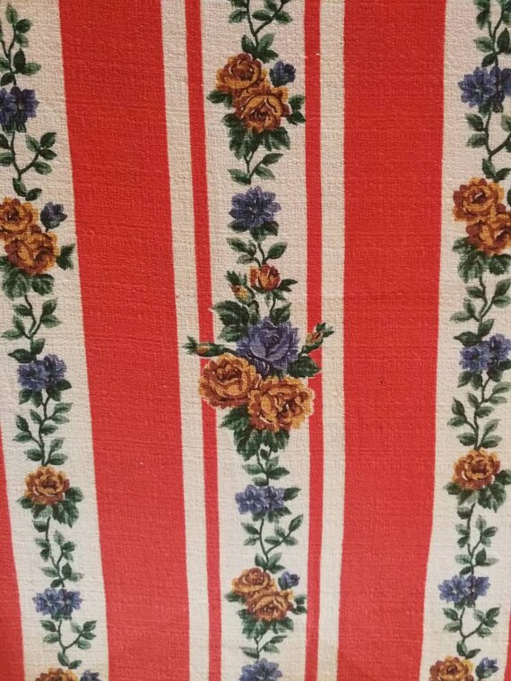 Tissu Vintage Cretonne, Cretonne Années 50, 50, Années Cretonne Rayé Vintage, Bande Rouge Et Blanche, Tissu Motif Rose, Ancienne Cretonne À Fleurs ff211c Tissu Vintage Cretonne, Cretonne Années 50, 50, Années Cretonne Rayé Vintage, Bande Rouge Et Blanche, Tissu Motif Rose, Ancienne Cretonne À Fleurs ff211c