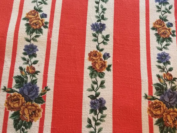 Tissu Vintage Cretonne, Cretonne Années 50, 50, Années Cretonne Rayé Vintage, Bande Rouge Et Blanche, Tissu Motif Rose, Ancienne Cretonne À Fleurs ff211c Tissu Vintage Cretonne, Cretonne Années 50, 50, Années Cretonne Rayé Vintage, Bande Rouge Et Blanche, Tissu Motif Rose, Ancienne Cretonne À Fleurs ff211c