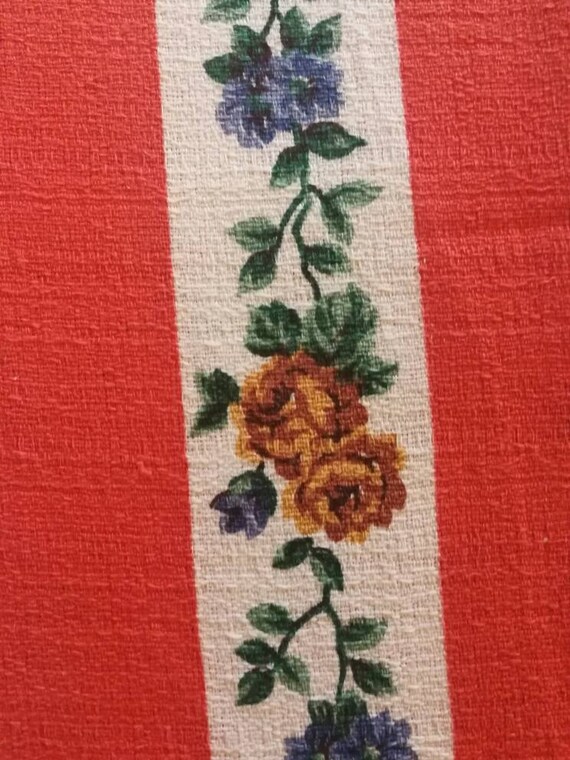 Tissu Vintage Cretonne, Cretonne Années 50, 50, Années Cretonne Rayé Vintage, Bande Rouge Et Blanche, Tissu Motif Rose, Ancienne Cretonne À Fleurs ff211c Tissu Vintage Cretonne, Cretonne Années 50, 50, Années Cretonne Rayé Vintage, Bande Rouge Et Blanche, Tissu Motif Rose, Ancienne Cretonne À Fleurs ff211c