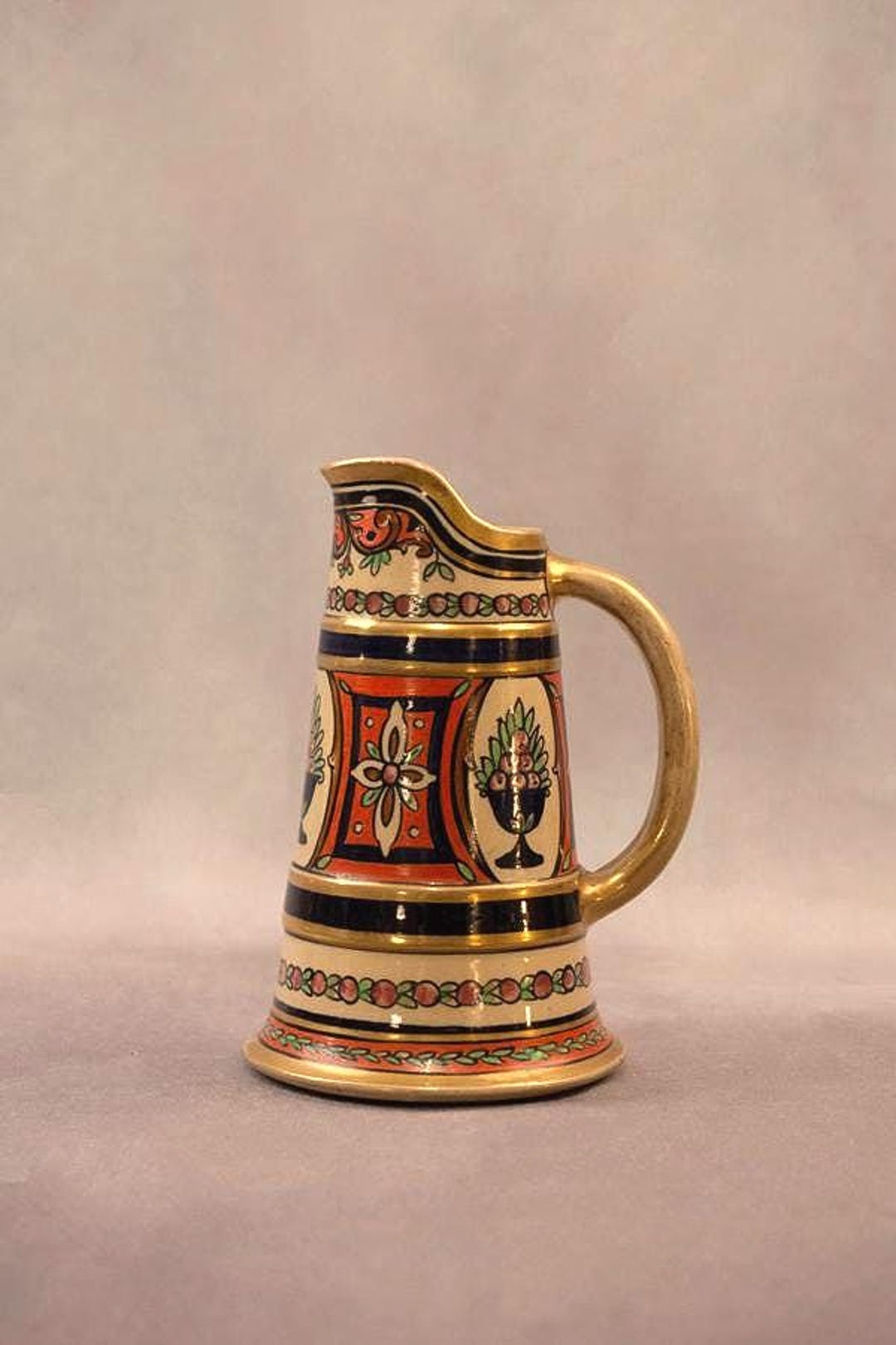 アルフレッド・ルノローAlfred Renoleau Alfred Renoleau Art Nouveau Decorative Carafe – Signed Glazed