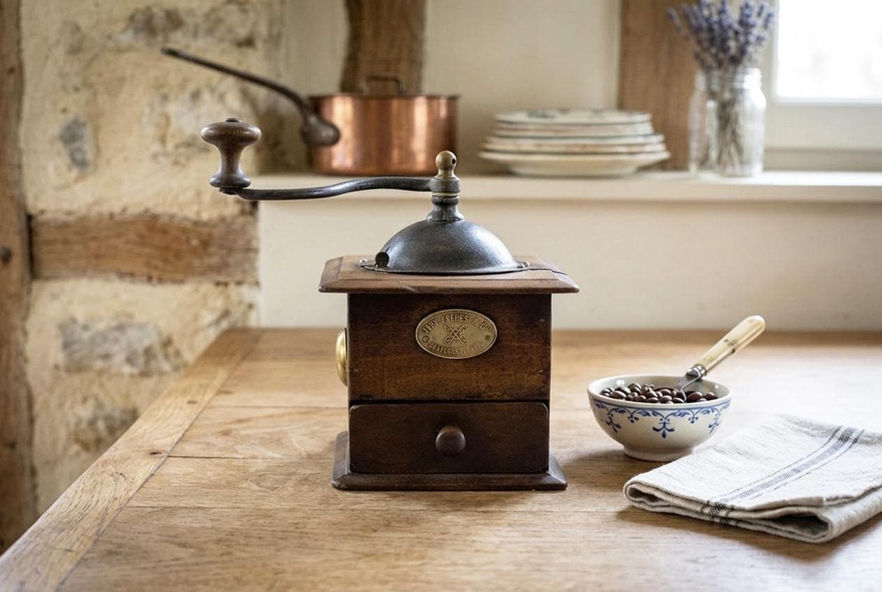 フランス　アンティーク　木製　コーヒー　ミル　JAPY グラインダー Japy coffee grinder - Etsy 日本