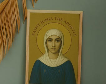Saint Junia Apostle Icon, Byzantine Christian Art (Digital Download)
