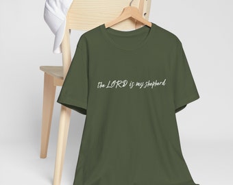 Psalm 23 Christian T-shirt, Jesus Shepherd Design