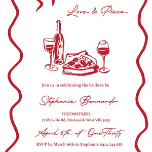 Italian Themed Bridal Shower Digital Invite