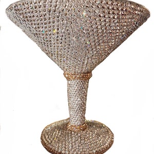 Crystal Rhinestone XL Martini Glass
