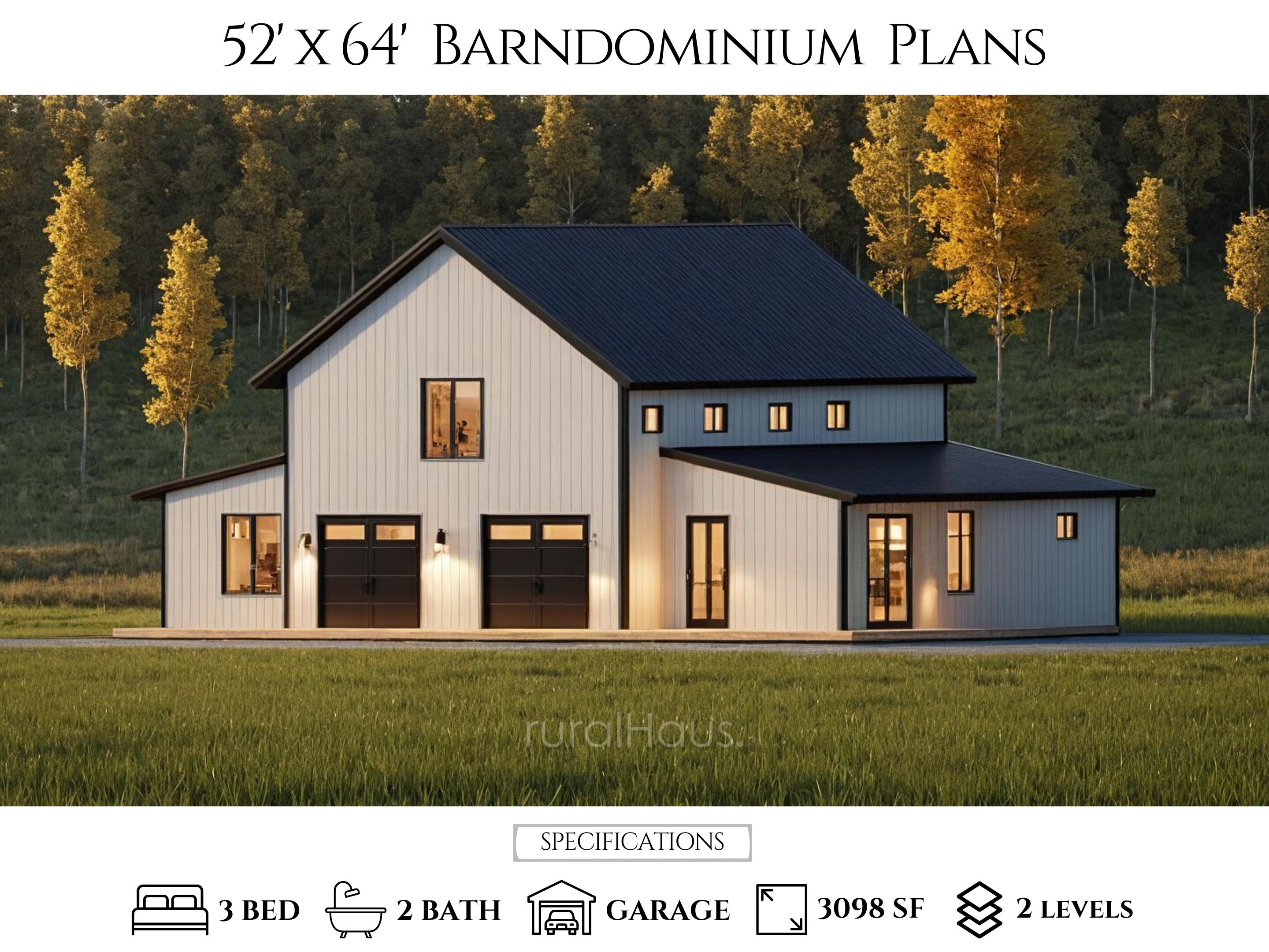 Haus im Cottage-Stil mit 3 Schlafzimmern, offenem Wohnbereich und Garage für 2 Autos (1.800 m² Grundriss)