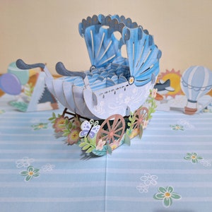Card Carte de voeux 3D Mavens Carte pop-up pour nouveau-né, garçon, fille, félicitations, bienvenue à la maison, cadeau baby shower, carte C'est un garçon, c'est une fille