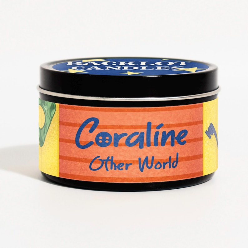 Coraline Candle - Movie Inspired Candle - Horror Inspired - Pop Culture Gift - 2000s Movie  Nostalgia - Collector Tin - Gift for Friend