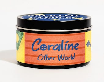 Coraline Candle - Movie Inspired Candle - Horror Inspired - Pop Culture Gift - 2000s Movie  Nostalgia - Collector Tin - Gift for Friend