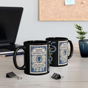 Sassy Medusa Coffee Mug: Vintage Floral Ceramic Tea Cup