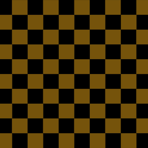 Peut inclure: Un motif répétitif de carrés noirs et dorés alternés, créant un motif de damier. Les carrés sont de taille uniforme et disposés en grille, offrant une esthétique classique et polyvalente.