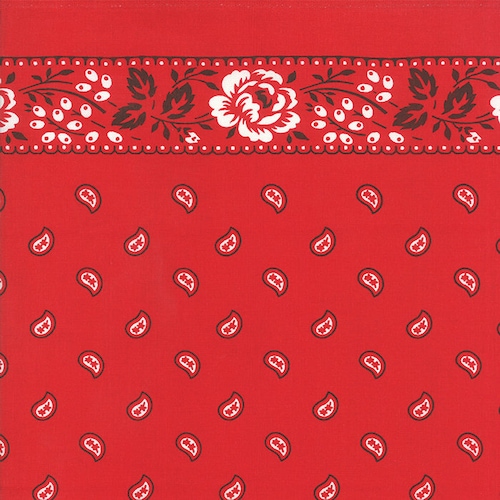 Bandana Fabric RED New Etsy