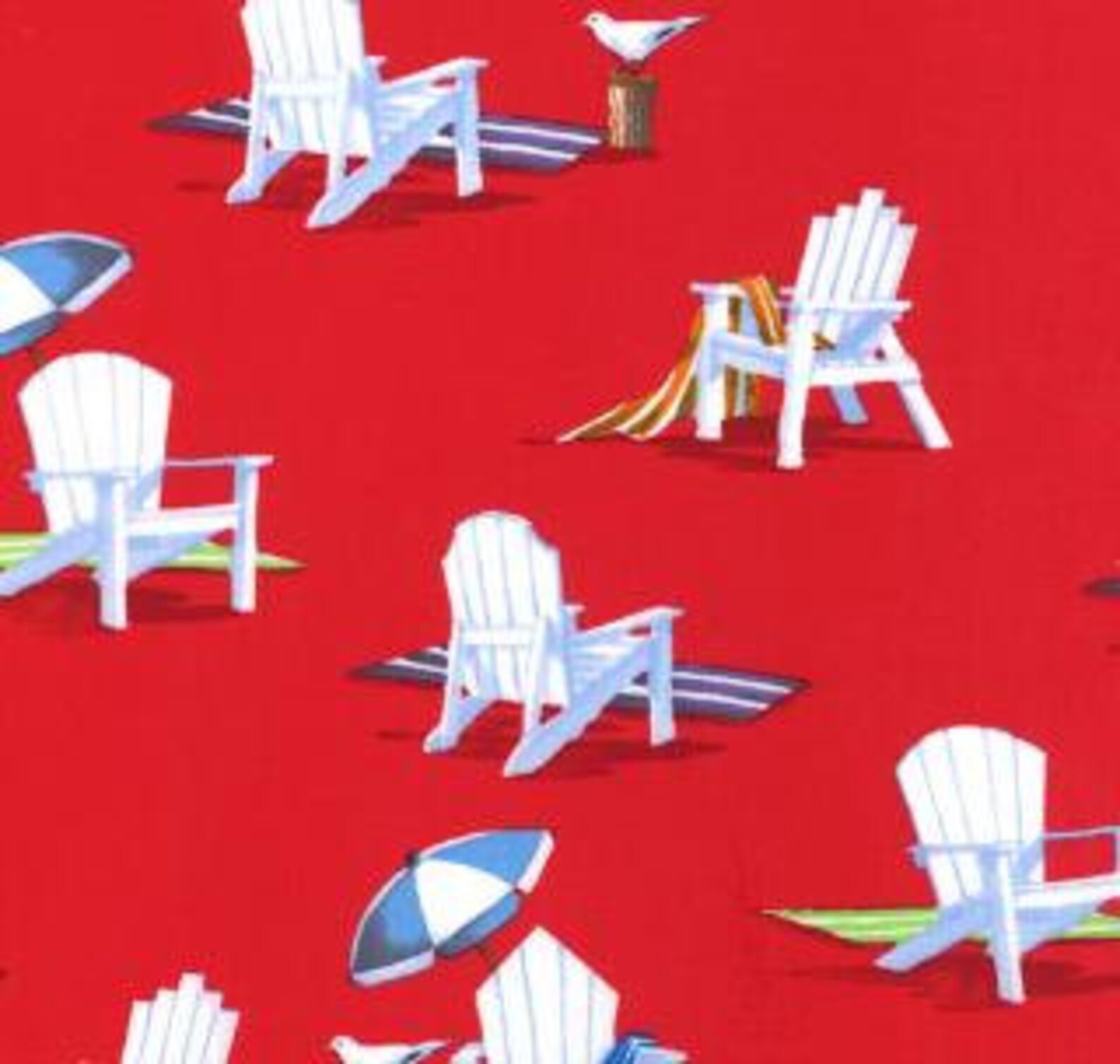 Ocean View Beach Chairs fabric Paul Brent Moda fabric 39001 Etsy