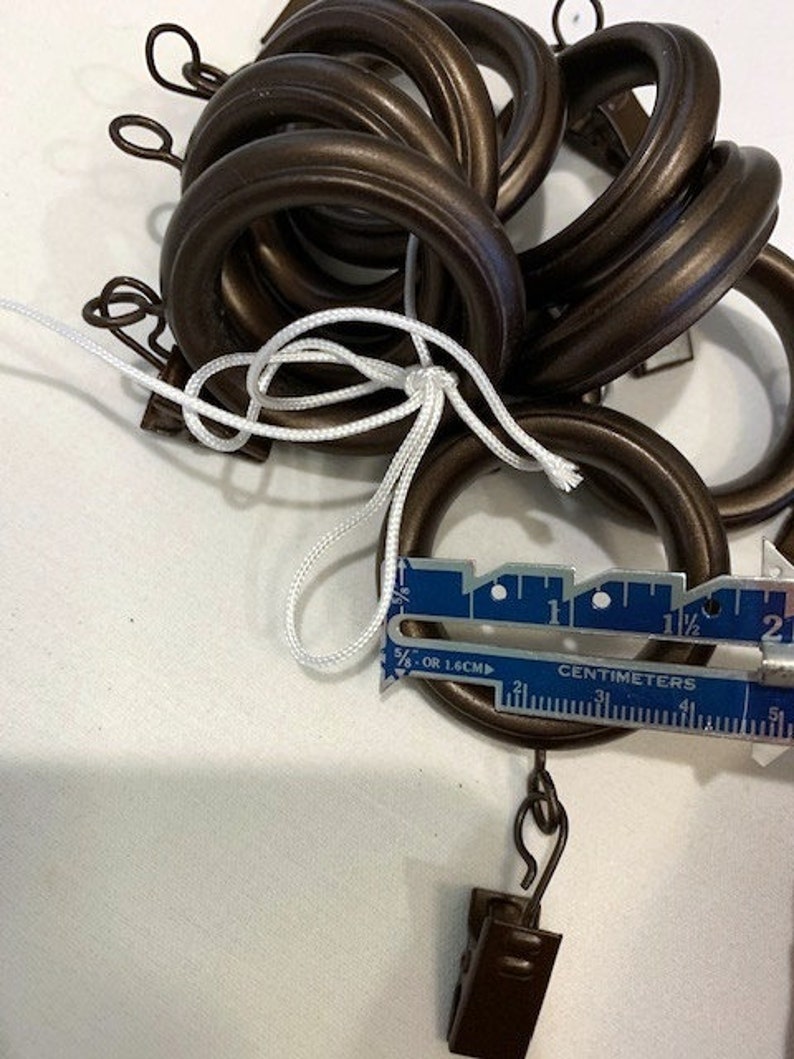 Drapery Rings Bronze With Clip 1.25 Internal Diameter Etsy