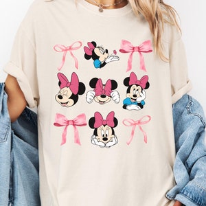Pink Minnie Bow T-Shirt | Cute Disney Minnie Mouse Tee | Girly Minnie Bow Shirt for Women & Girls Comfort Colors® Shirt