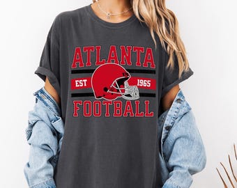 Comfort Colors® Atlanta Football Shirt: Retro Distressed Comfort Colors Tee