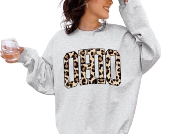 Leopard Ohio T-Shirt, Home State Pride Sweatshirt, Ohio Gift for Her