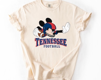 Tennessee Football Mickey Mouse T-Shirt: Vintage Game Day Comfort Colors Tee