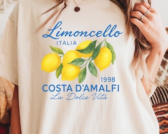 Comfort Colors® Limoncello Costa d’Amalfi T-Shirt – Vintage Italy Lemon Graphic Tee