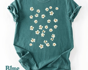 Daisy Floral Comfort Colors® Shirt – Boho Flower Tee