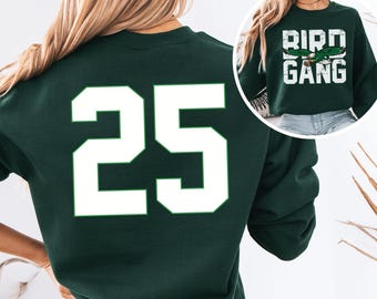 Bird Gang Sweatshirt: Jersey Style Number 25, Philly Sports Apparel
