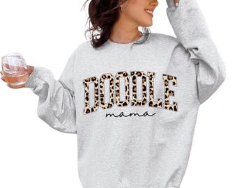 Leopard Doodle Mama T-Shirt, Dog Mom Sweatshirt, Goldendoodle Gift