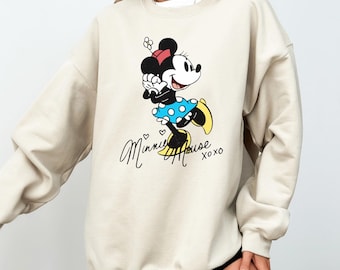 Minnie Mouse Retro Distressed Sweatshirt-Hoodie-Shirt – Gift For Kids & Women